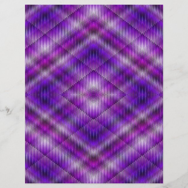 Purple Argyle Bulk Scrapbook Paper Pages (Front)
