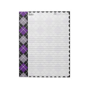 Purple Argyle Notepad