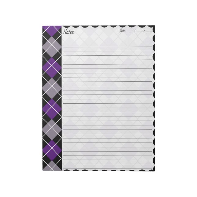 Purple Argyle Notepad (Rotated)