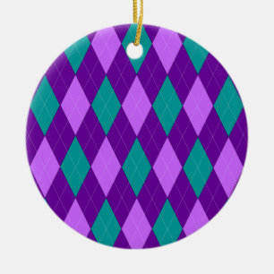 Purple Argyle Ornament