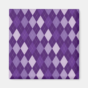 Purple argyle pattern magnet