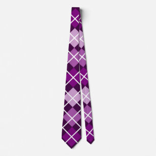 Purple Argyle Tie