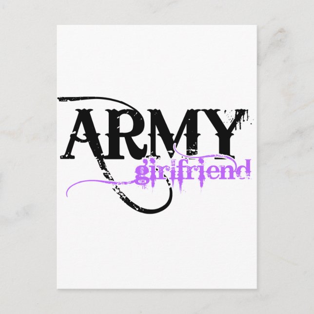 Purple Army Girlfriend Postcard (Front)