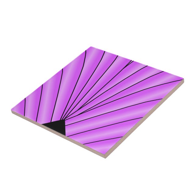 Purple Art Deco Design Tile (Side)