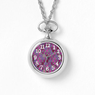 Purple Art Deco Flowerbeds Watch