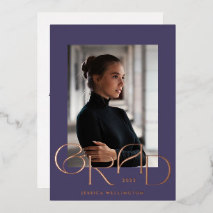 Purple Art Deco Tyopgraphy Graduate Photo 2022