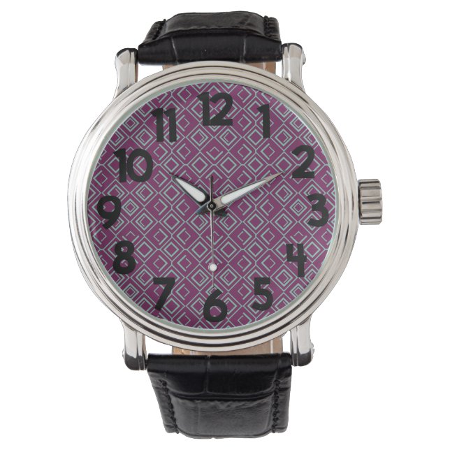 Purple Art Deco  Watch (Front)