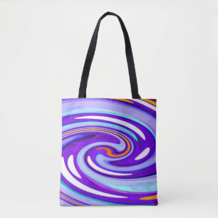 Purple art fashion tote bag