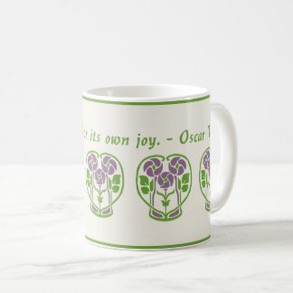 Purple Art Nouveau Flowers Coffee Mug