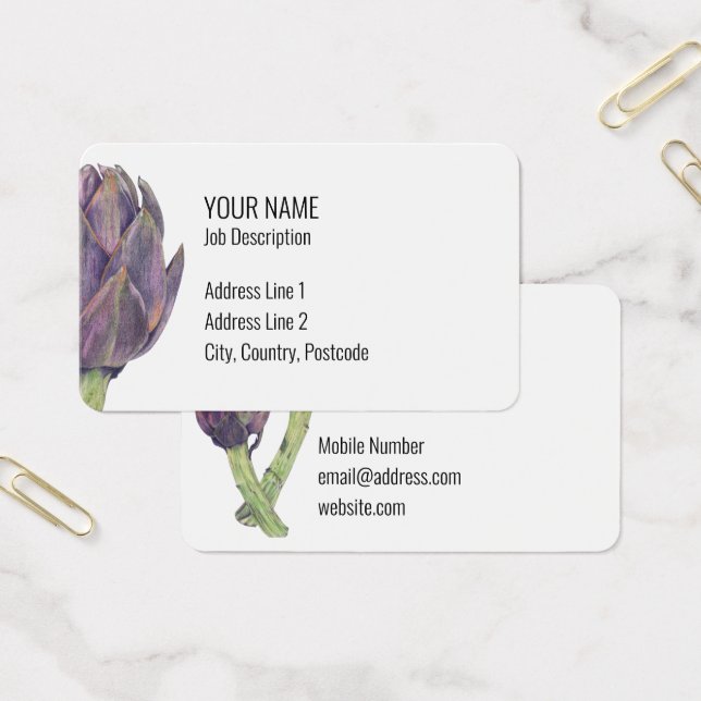 Purple Artichokes Profile Card (Office)