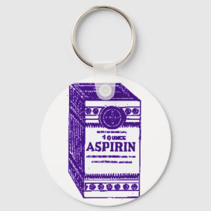 Purple Aspirin Key Ring