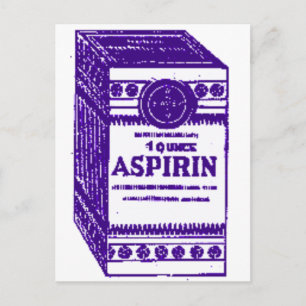 Purple Aspirin Postcard