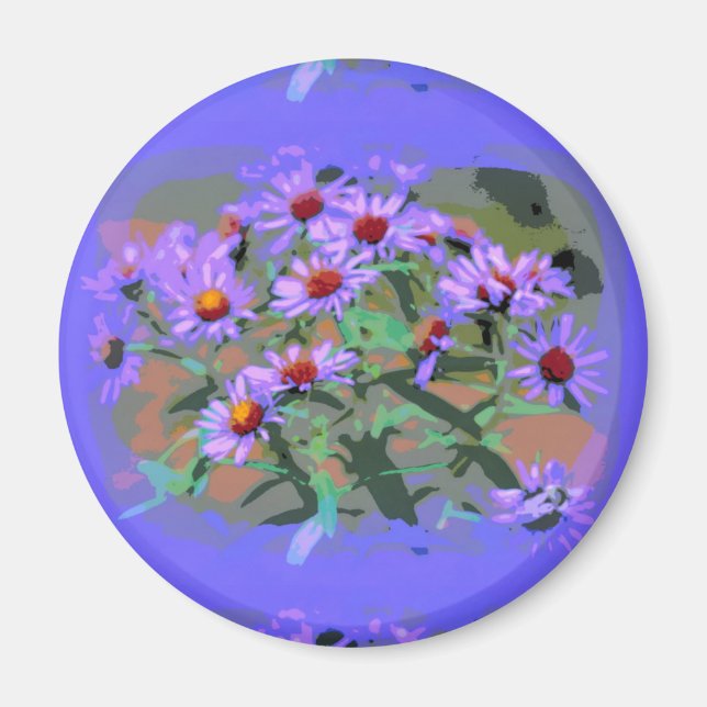 purple asters magnet (Front)