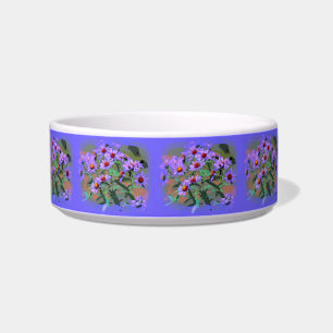 purple asters pet bowl