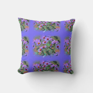 purple asters pillow