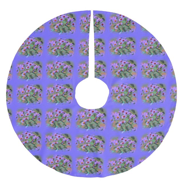 purple asters tree skirt (Front)