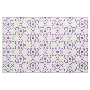 Purple Atom Symbol Fabric