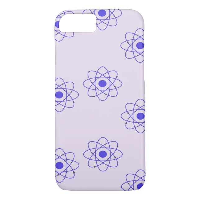 Purple atoms print pattern Case-Mate iPhone case (Back)