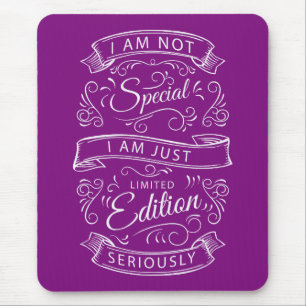 Purple Attitude, Motivational Happiness Life Quote Mouse Pad