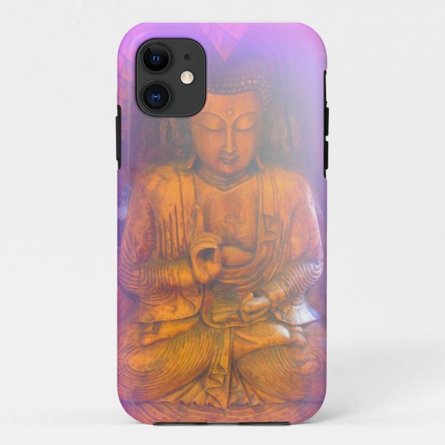 purple aura buddha iphone case (Back)