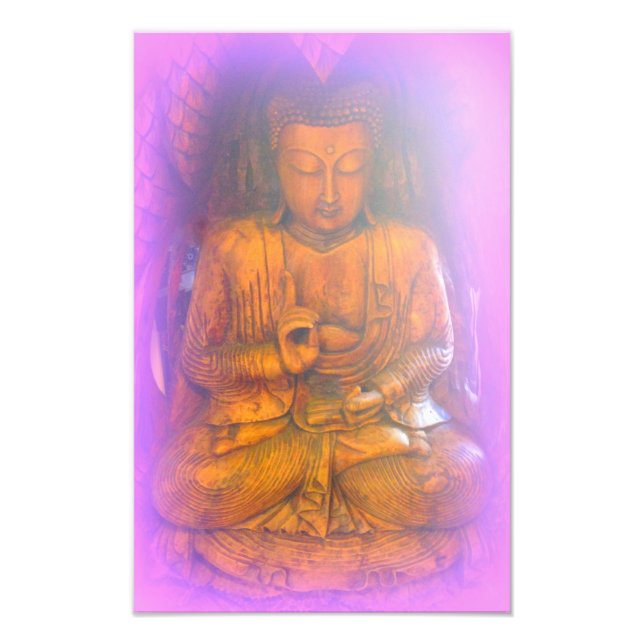 purple aura buddha photo print (Front)
