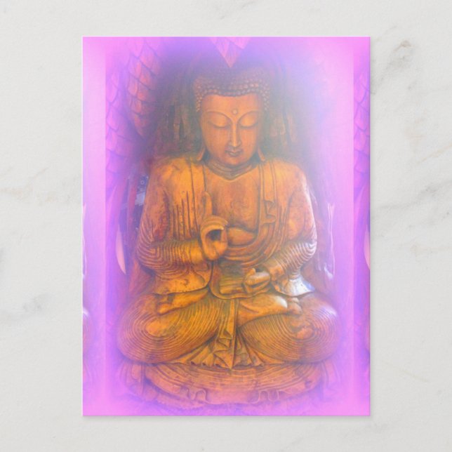 purple aura buddha postcard (Front)
