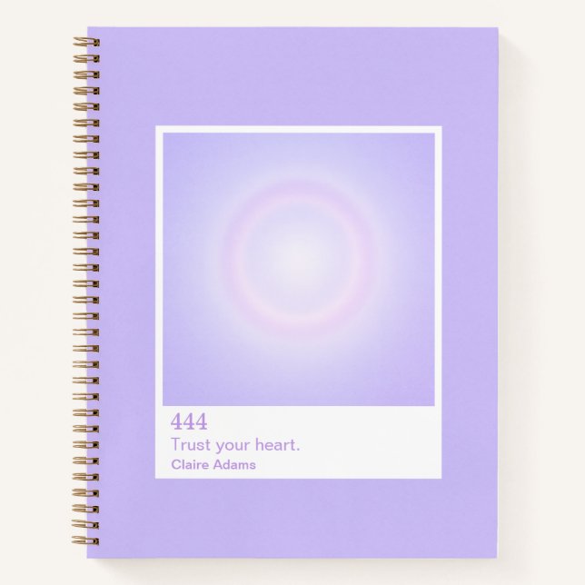 Purple Aura Swatch Angel Number Notebook (Front)