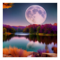 Purple Autumn Harvest Moon