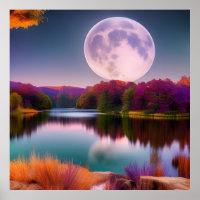 Purple Autumn Harvest Moon