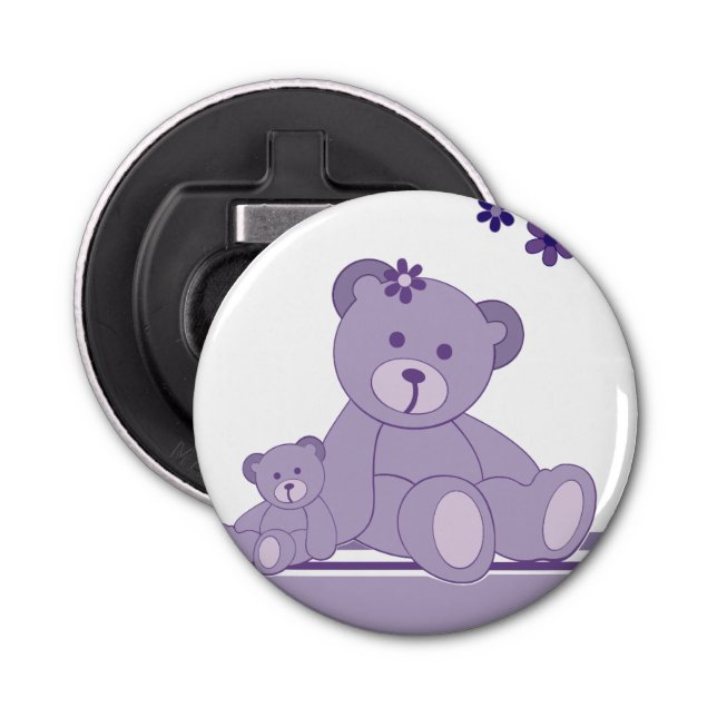 Purple Awareness Bears Bottle Opener (Front)