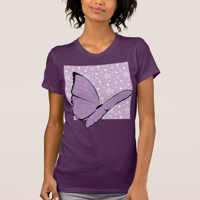 Purple Awareness Butterfly T-Shirt (Front)