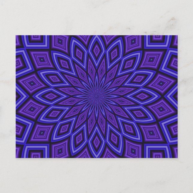 Purple Awareness kaleidoscope Postcard (Front)