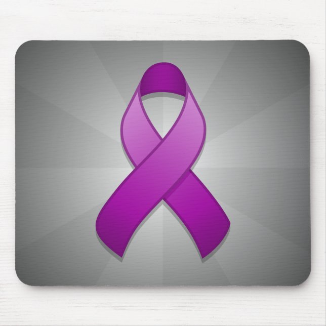 Purple Awareness Ribbon Mousepad (Front)