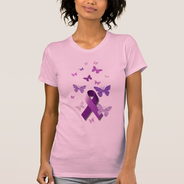 Purple Awareness Ribbon T-Shirt (Front)