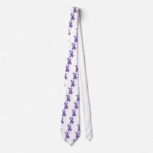 Purple Awareness Ribbon Tie