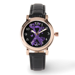 Purple Awareness Ribbon Watch