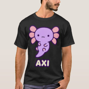 Purple Axi Axolotl Kawaii Art Sea Life T-Shirt