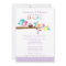 Purple Baby Bird Nest Baby Shower Invitations