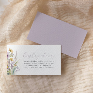 Purple Baby In Bloom Wildflower Display Shower Enclosure Card