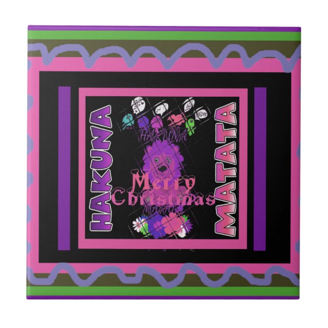 Purple Baby Simba Merry Christmas Collection Tile (Front)