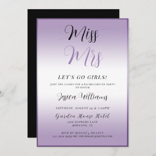 Purple Bachelorette Invitation