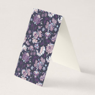 Purple Background Big Floral Seamless Pattern