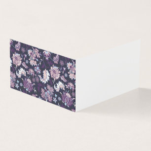 Purple Background Big Floral Seamless Pattern