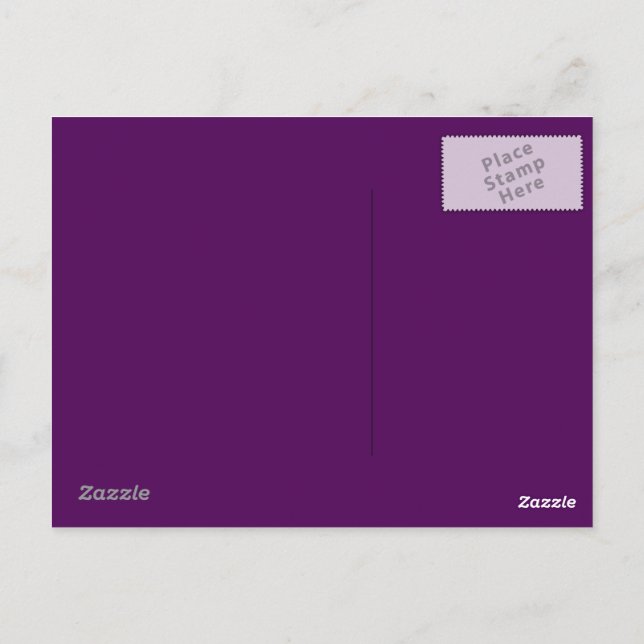 Purple Background on Postcard (Back)