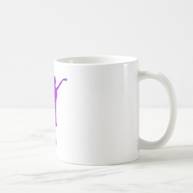 Purple Ballet Dancer New Year Wishes  Mug (Right)