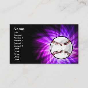 Purple Baseball; Softball Business Card