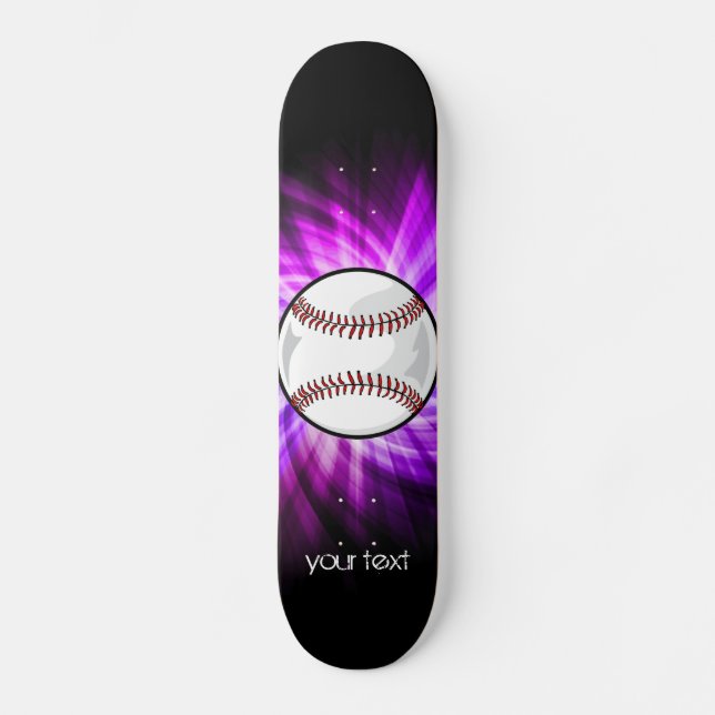 Purple Baseball; Softball Skateboard (Front)