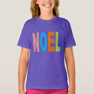Purple basic NOEL Design T-shirt