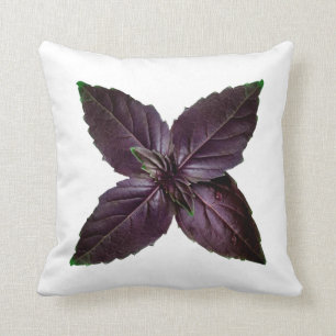 Purple Basil Throw Pillow