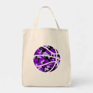 Purple Basketball Camo - Purple Camouflage Basketb Tote Bag